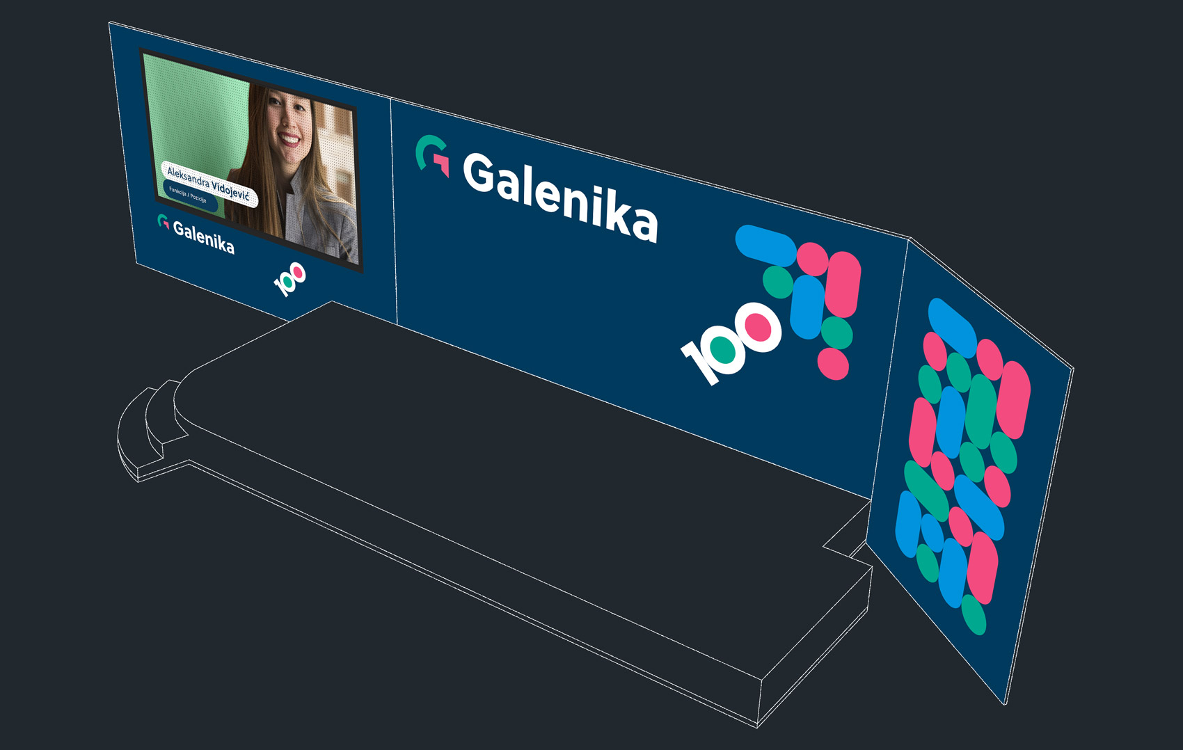 Galenika 100 branding design